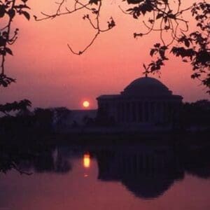 Sunset over the Jefferson Memorial - Art Print