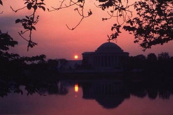 Sunset over the Jefferson Memorial - Art Print