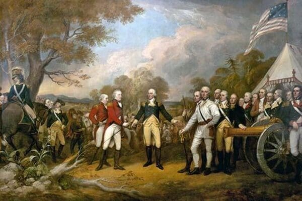 Surrender of General Burgoyne by John Trumbull - Art Print