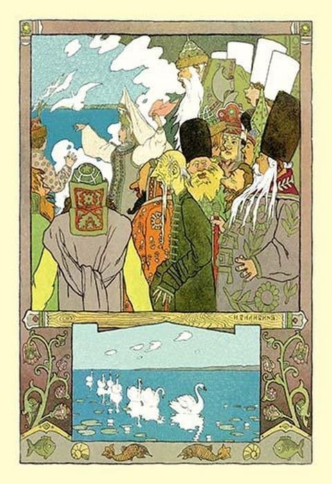 Swans by Ivan Bilibin - Art Print