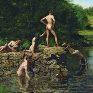 Swimming by Thomas Eakins - Art Print