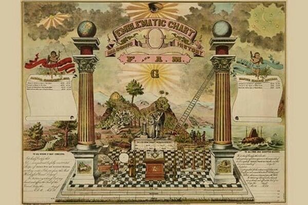 Symbols - Emblematic chart and Masonic history of Free and Accepted Masons by Ramsey