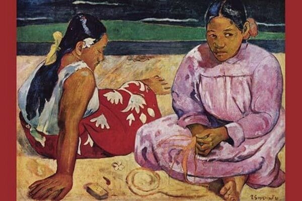 Tahitian Women on Beach by Paul Gauguin - Art Print