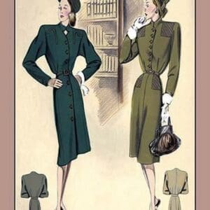 Tailored Dress & Chic Dress - Art Print