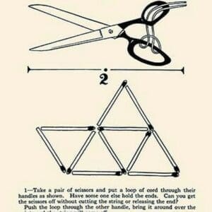 Take String off Scissors by Harry Houdini - Art Print