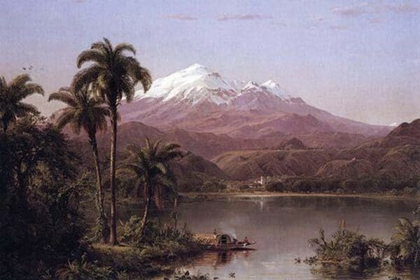 Tamaca palms by Frederic Edwin Church - Art Print