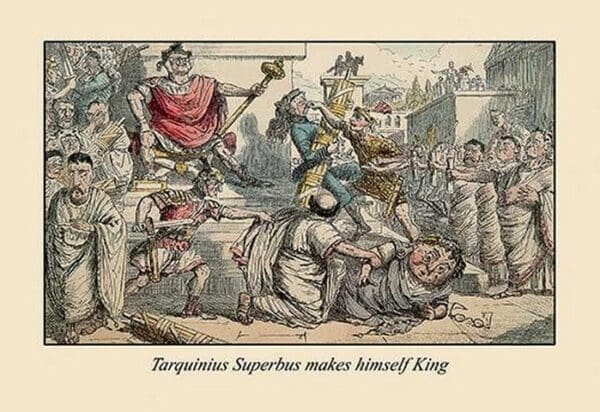 Tarquinius Superbus Makes Himself King by John Leech - Art Print