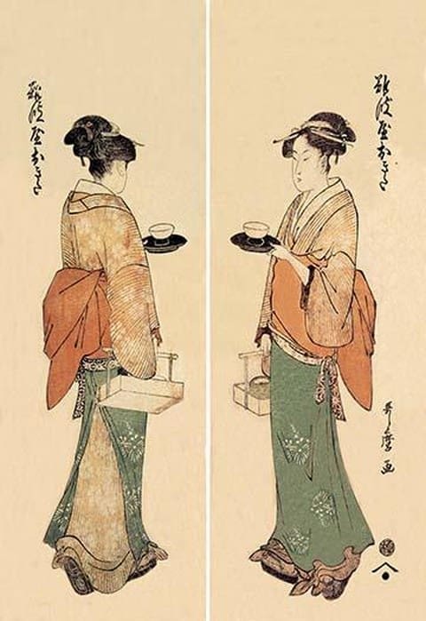 Tea House Girl by Utamaro - Art Print