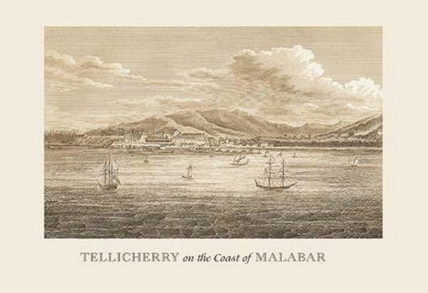 Tellicherry on the Coast of Malabar by Baron de Montalemert - Art Print