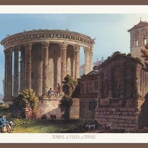 Temple of Vesta at Tivoli by M. DuBourg - Art Print