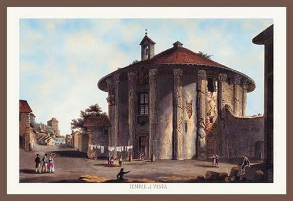 Temple of Vesta by M. DuBourg - Art Print