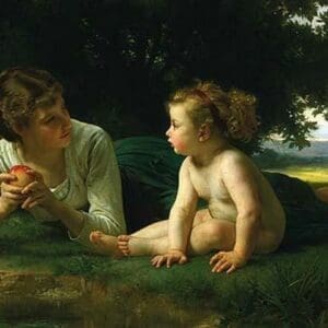 Temptation by William Bouguereau - Art Print