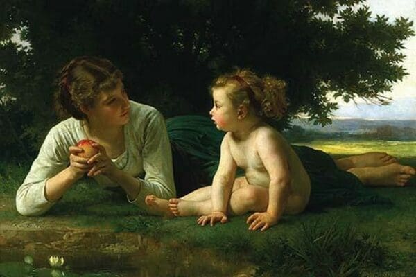 Temptation by William Bouguereau - Art Print