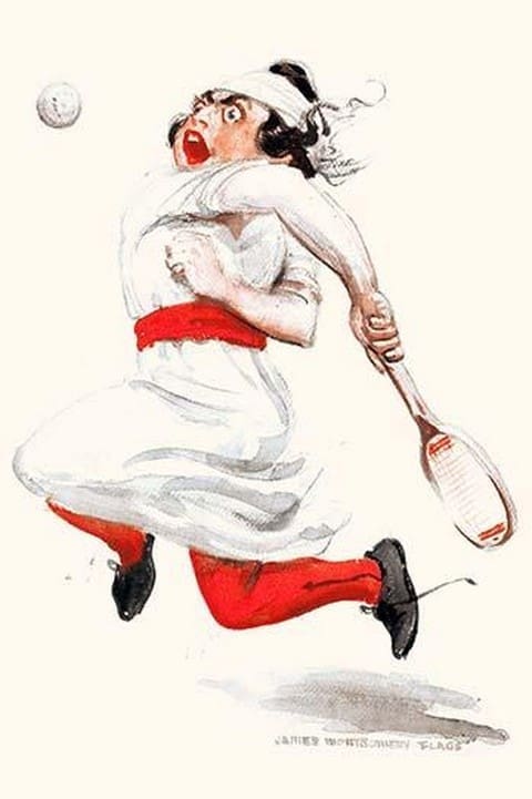 Tennis Player by James Montgomery Flagg - Art Print