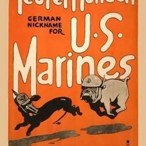 Teufel Hunden German Nickname for U S Marines - Art Print