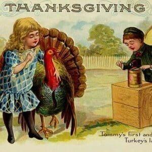 Thanksgiving; Tommy's First and Turkey's Last Picture - Art Print