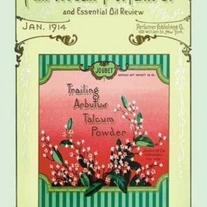 The American Perfumer and Essential Oil Review: Joubet Trailing Arbutus Talcum Powder - Art Print