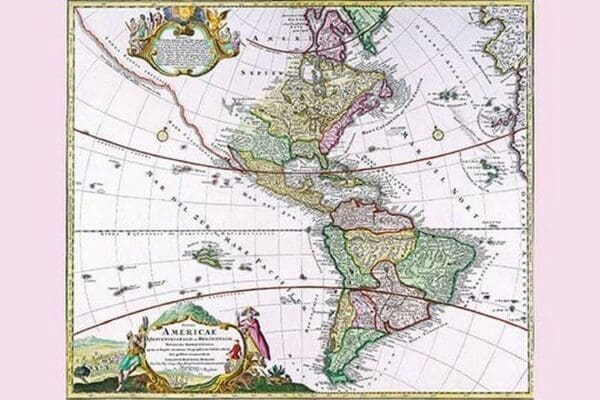 The Americas - The Western Hemisphere by Heirs Homanns - Art Print