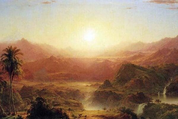 The Andes of Ecuador Detail by Frederic Edwin Church - Art Print