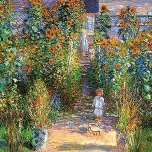 The Artist's Garden at Vetheuil by Claude Monet - Art Print