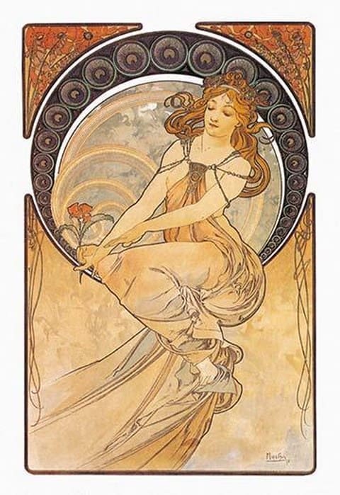 The Arts: Painting by Alphonse Mucha - Art Print