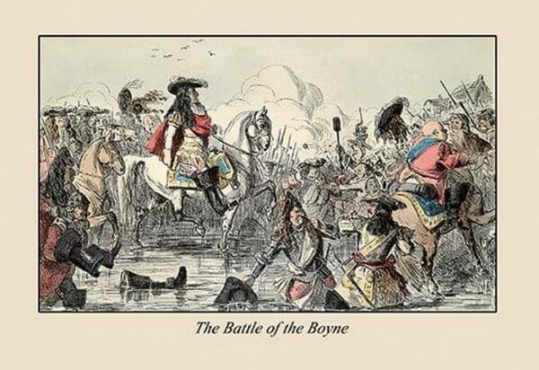 The Battle of the Boyne by John Leech - Art Print