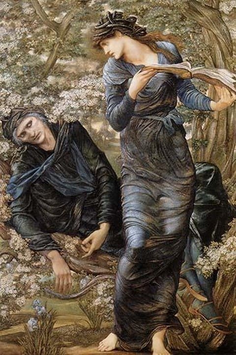 The Beguiling of Merlin by Edward Burne-Jones - Art Print