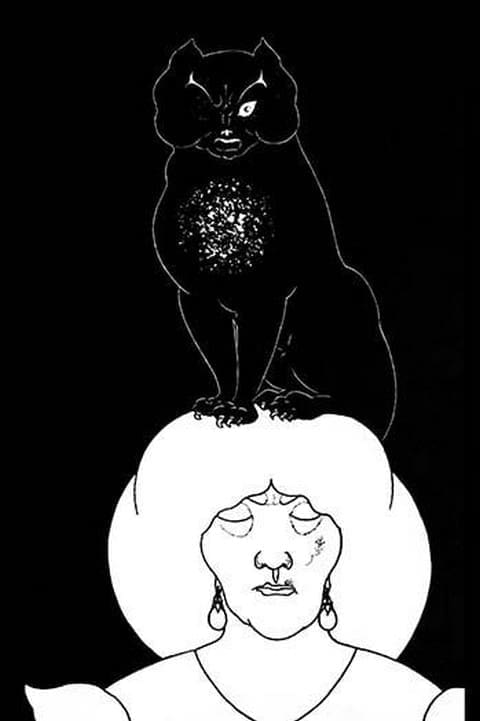 The Black Cat by Aubrey Beardsley - Art Print