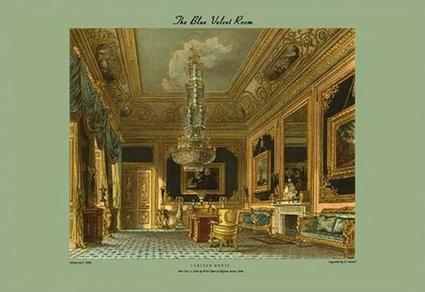 The Blue Velvet Room - Carlton House by C. Wild - Art Print