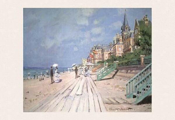 The Boardwalk at Trouville by Claude Monet - Art Print