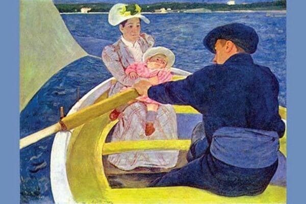 The Boat travel by Mary Cassatt - Art Print