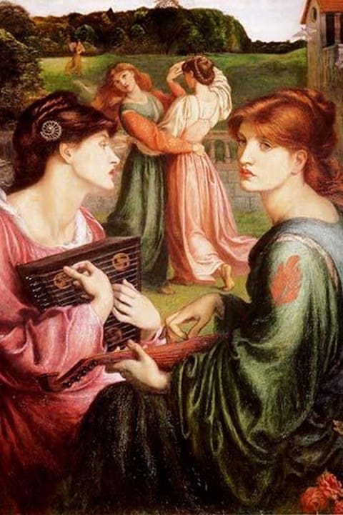 The Bower Meadow by Dante Gabriel Rossetti - Art Print