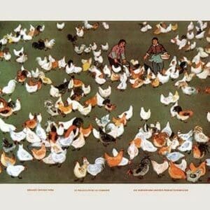 The Brigade's Chicken Farm by Ma Ya-Li - Art Print