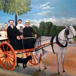 The Carriage of Father Juniet & His family by Henri Rousseau - Art Print