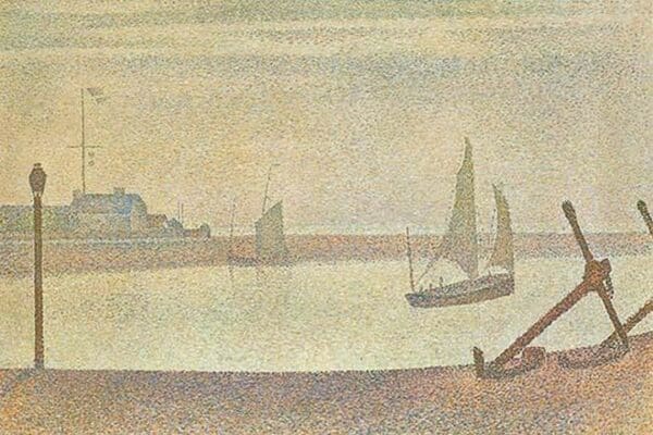 The Channel at Gravelines in the Evening by Georges Seurat #2 - Art Print