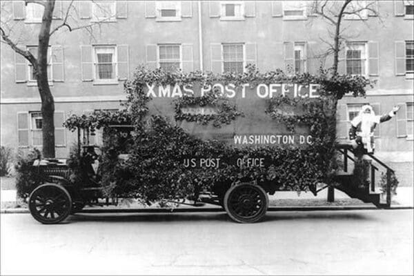 The Christmas Post Office 'A La Carte' by National Photo Co. - Art Print