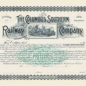 The Columbus Southern Railway Company - Art Print