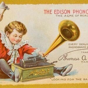 The Edison Phonograph - Art Print