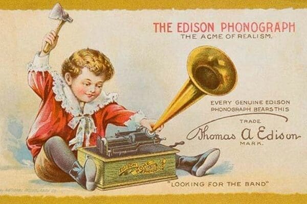 The Edison Phonograph - Art Print