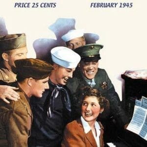 The Etude: Servicemen and Pianist - Art Print