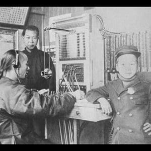 The First Chinese Telephone Operator in San Franciso - Art Print