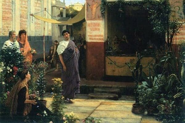 The Flower Market by Sir Lawrence Alma-Tadema - Art Print