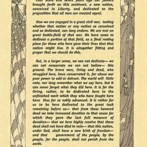 The Gettysburg Address - Art Print