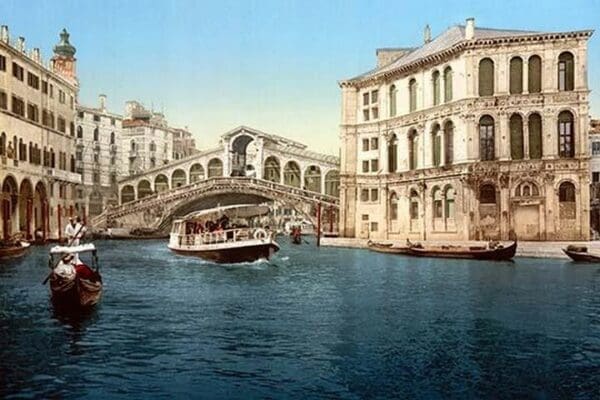 The Grand Canal with the Rialto Bridge