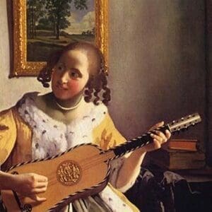 The Guitar Player by Johannes Vermeer - Art Print