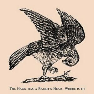 The Hawk Has a Rabbit's Head. Where is it? by American Puzzle Co. - Art Print