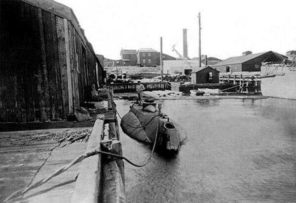 The Holland Submarine Torpedo Boat - Art Print