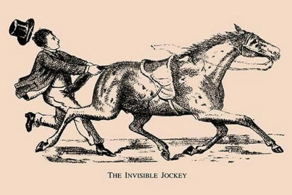 The Invisible Jockey by American Puzzle Co. - Art Print