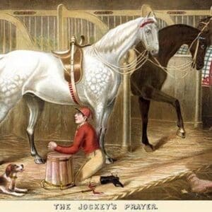 The Jockey's prayer by Rae Smith - Art Print