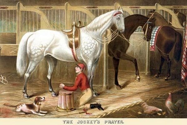 The Jockey's prayer by Rae Smith - Art Print